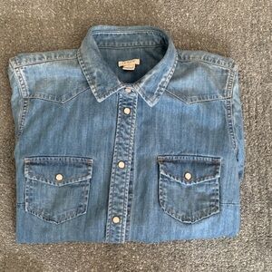 J Crew: denim shirt
Never worn